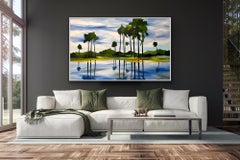 Peace, Frensham Ponds, Surrey, Original painting, Abstract Landscape painting