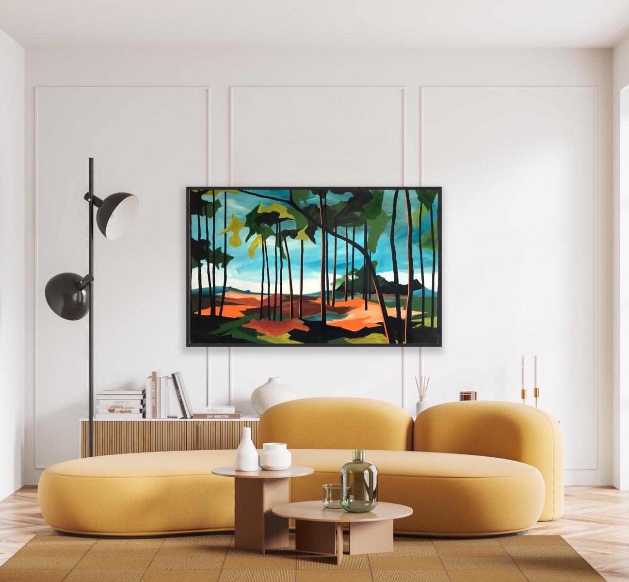 Summers Heath, Originalgemälde, Landschaft, Wälder, Bäume, Natur im Angebot 6