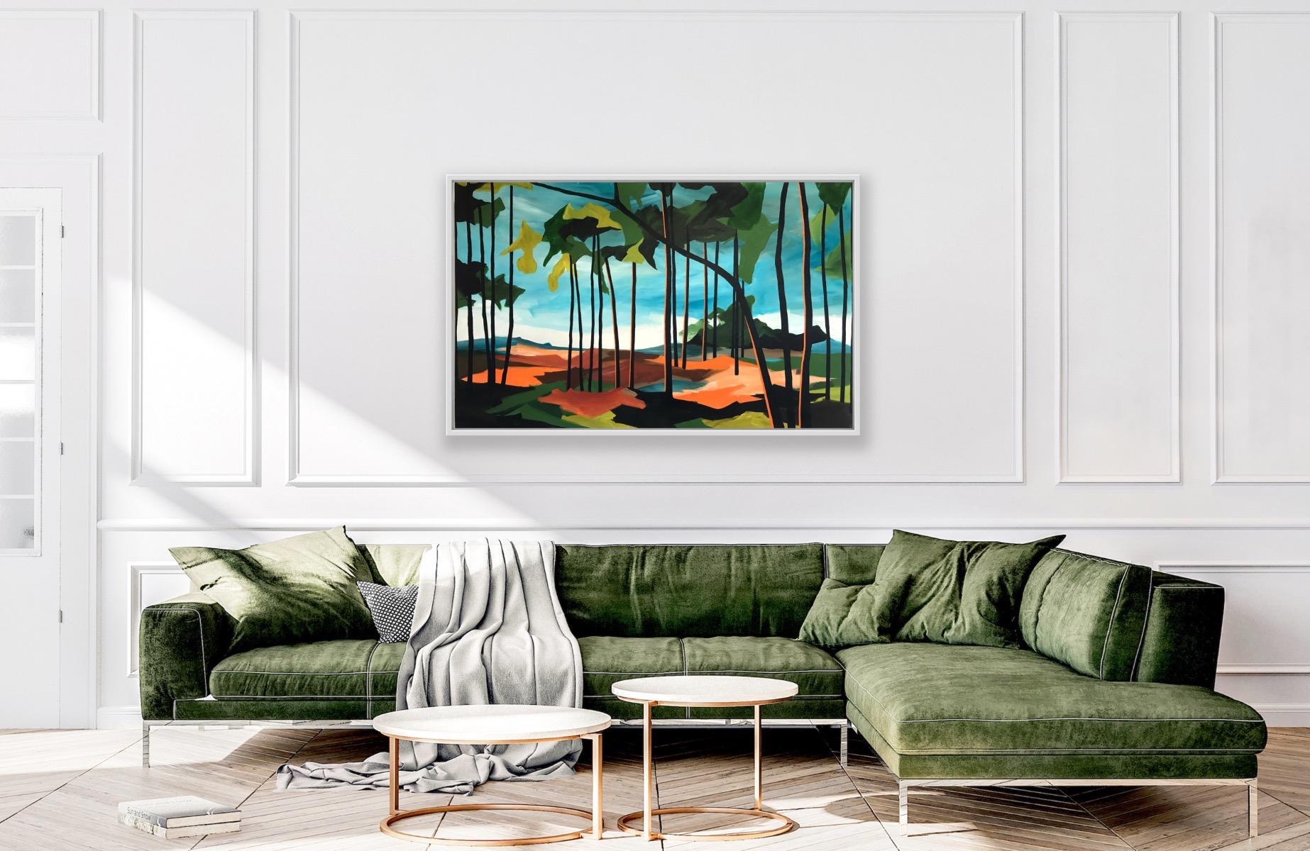 Summers Heath, Originalgemälde, Landschaft, Wälder, Bäume, Natur im Angebot 7