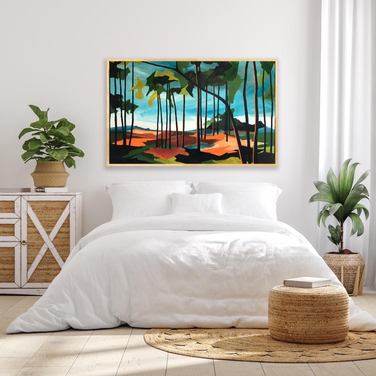 Summers Heath, Originalgemälde, Landschaft, Wälder, Bäume, Natur im Angebot 8