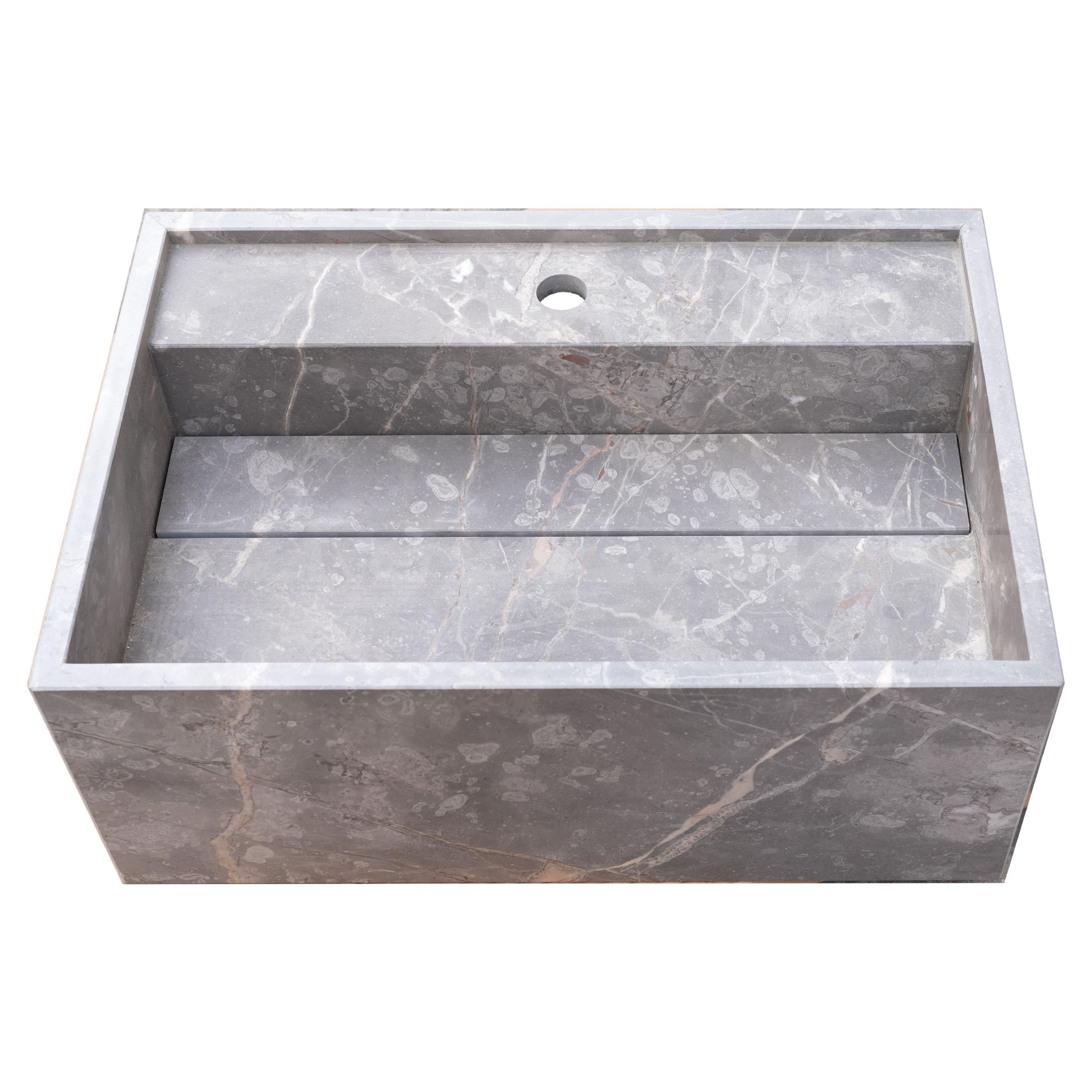 Fior di Bosco Marble Sink (Leather Honed Finish) For Sale