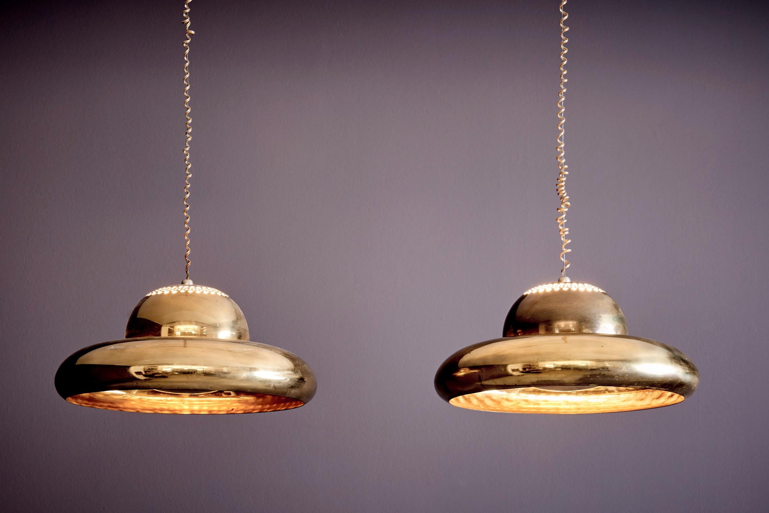 Mid-Century moderno Coppia di lampade a sospensione Fior Di Loto di Tobia Scarpa in vendita