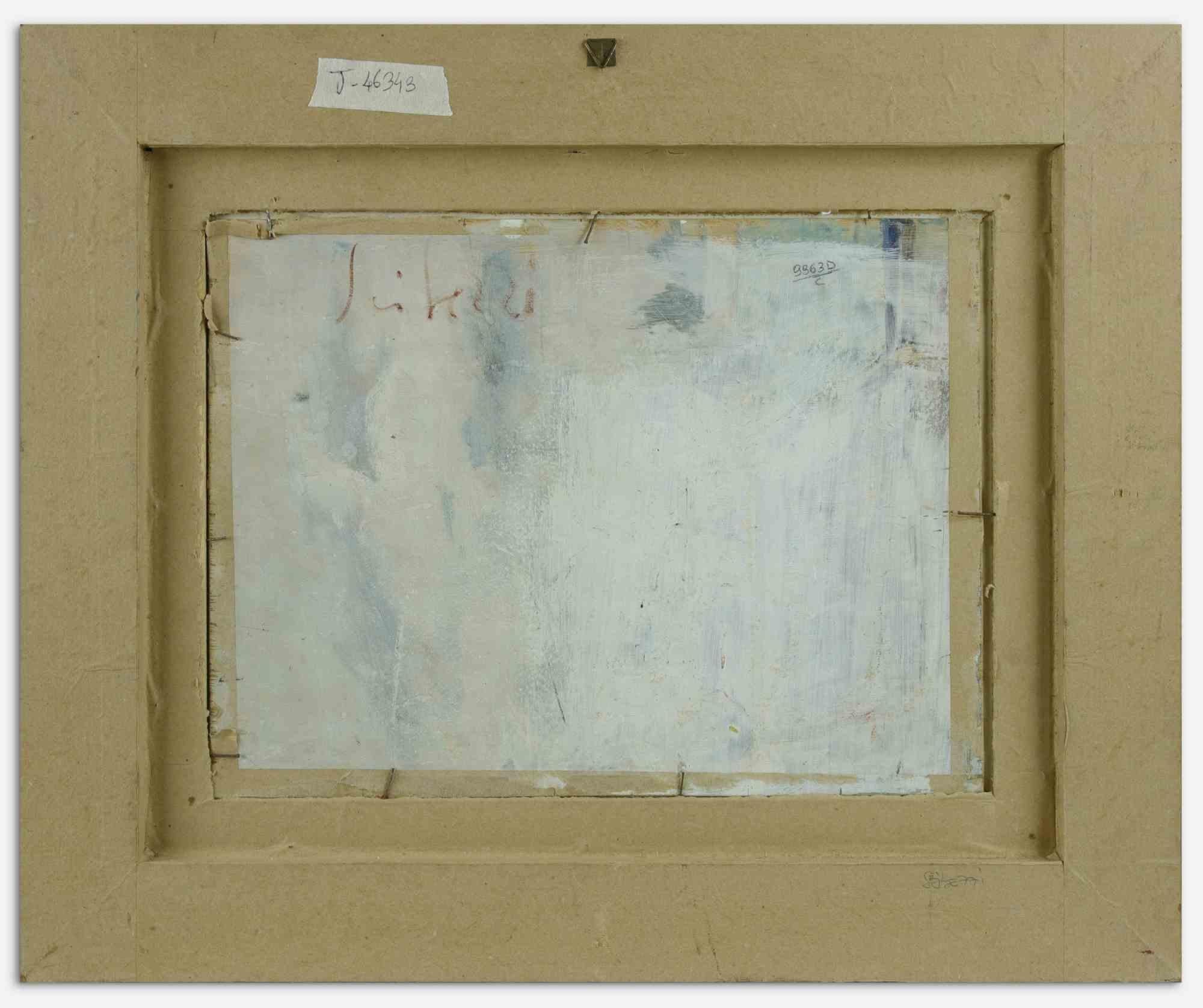 Paisaje - Pintura al óleo de Fioravante Seibezzi - Mediados del siglo XX en venta 2