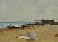 Seaside. - Painting by Fioravante Seibezzi - 1950s