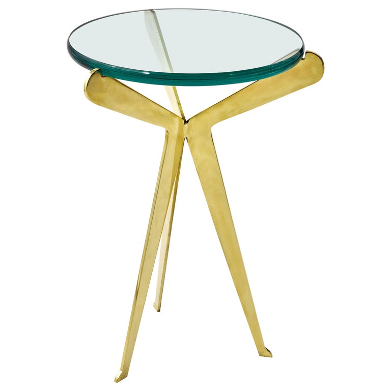 Fiore Brass Side Table by form A For Sale