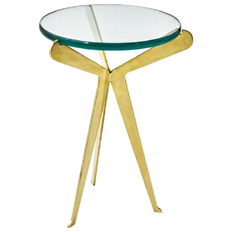 Yellow (POLISHED BRASS) Fiore Brass Side Table by form A