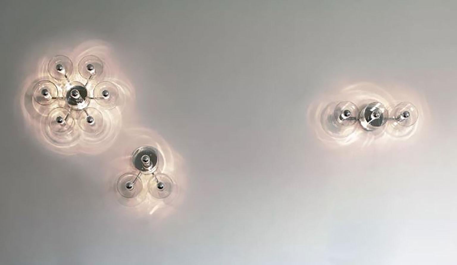 Plated Fiore Ceiling Lamp by Marta Laudani & Marco Romanelli for Oluce For Sale