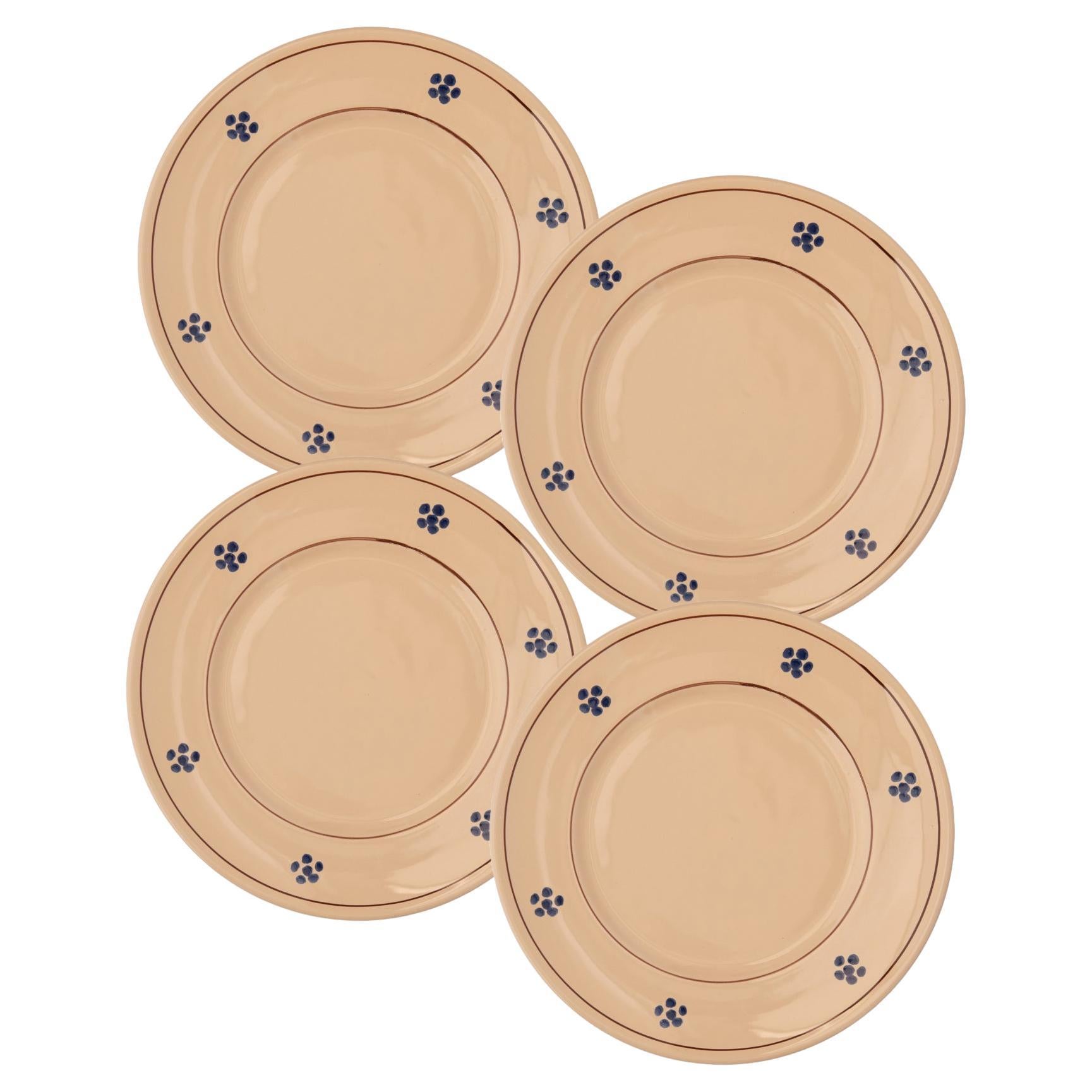 Platos Crema Fiore (set de cuatro) en venta