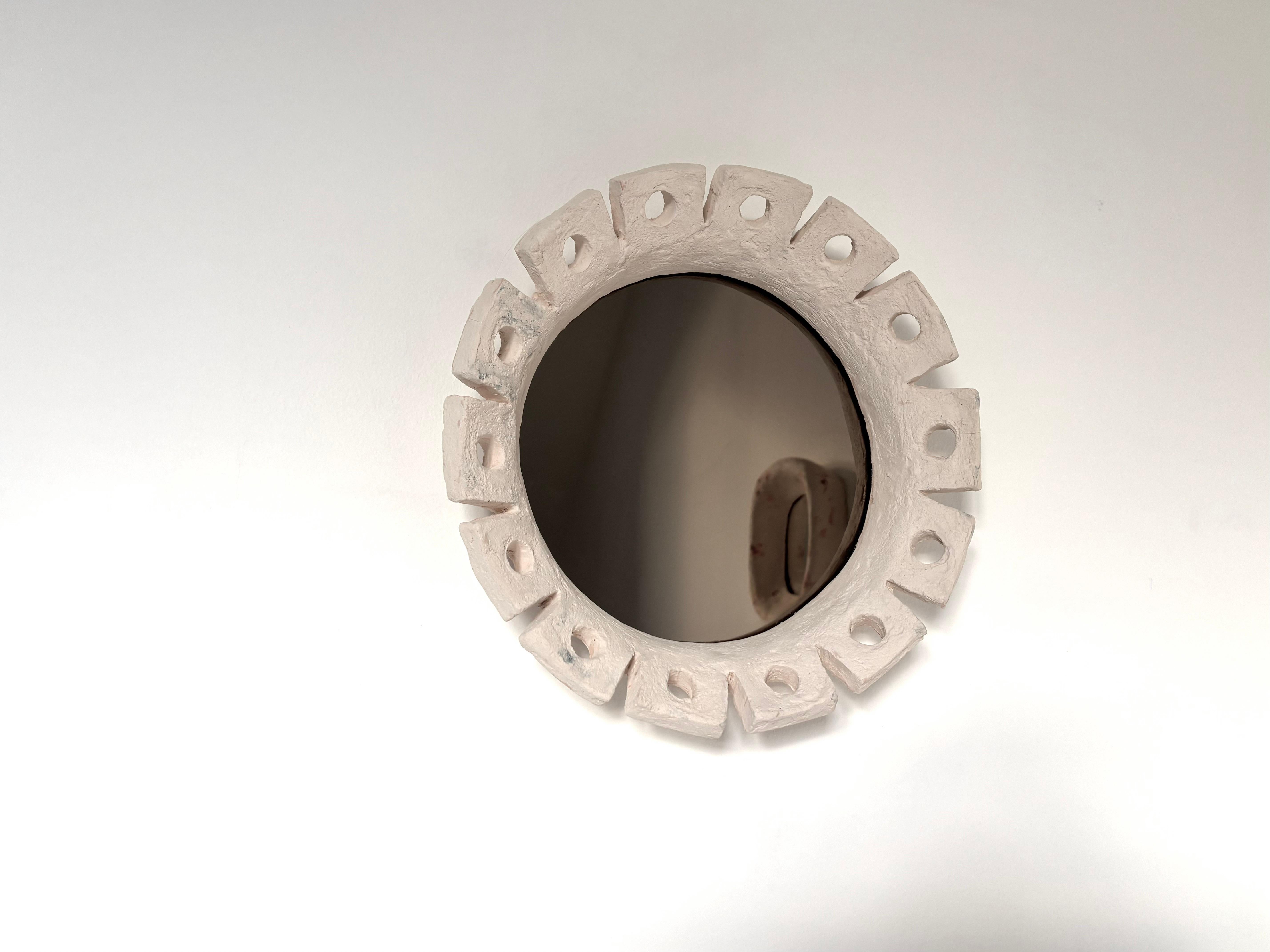 Espejo de cerámica hecho a mano Fiore de Renzo Maar en venta 6