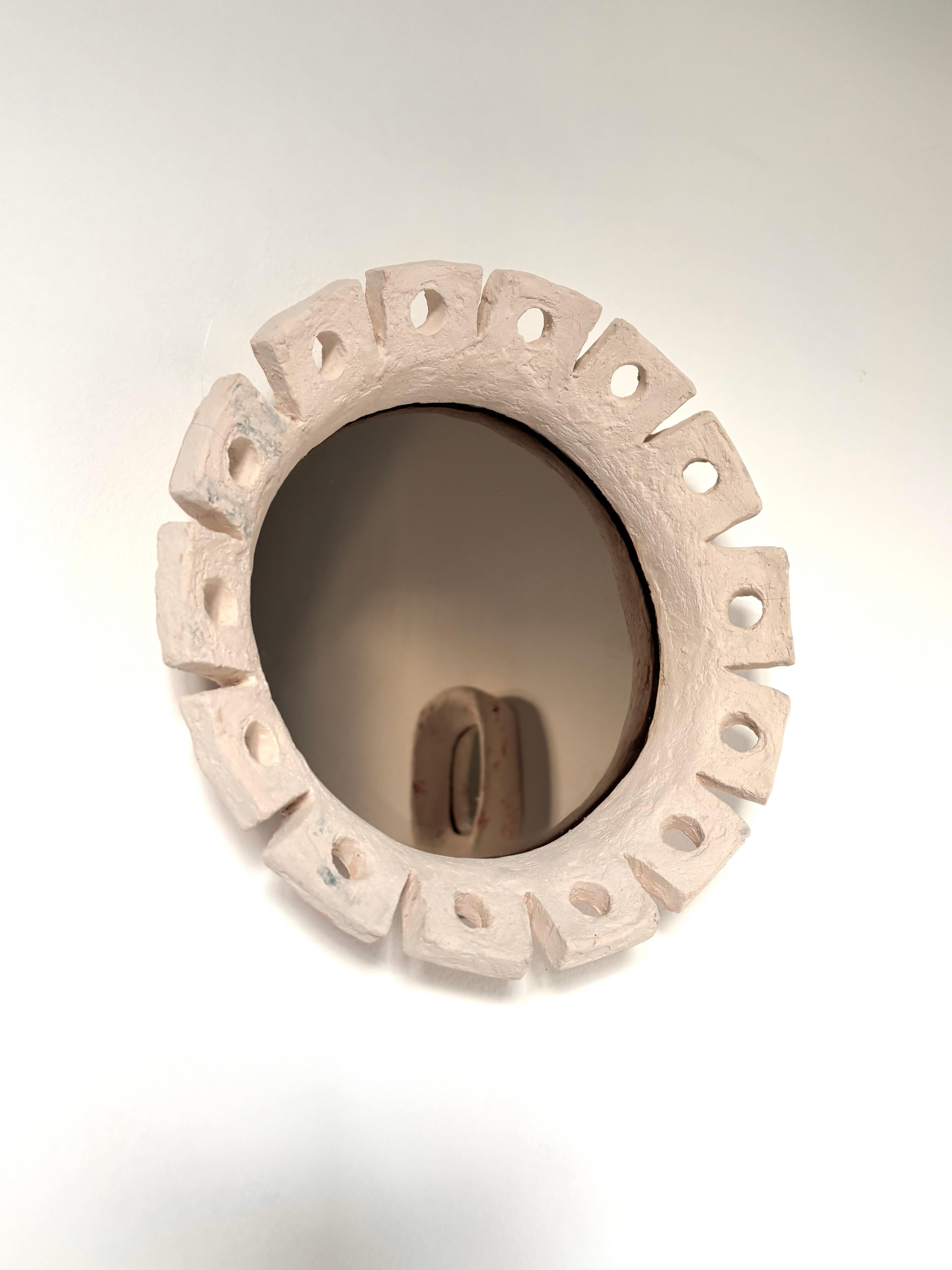 Espejo de cerámica hecho a mano Fiore de Renzo Maar Cerámico en venta