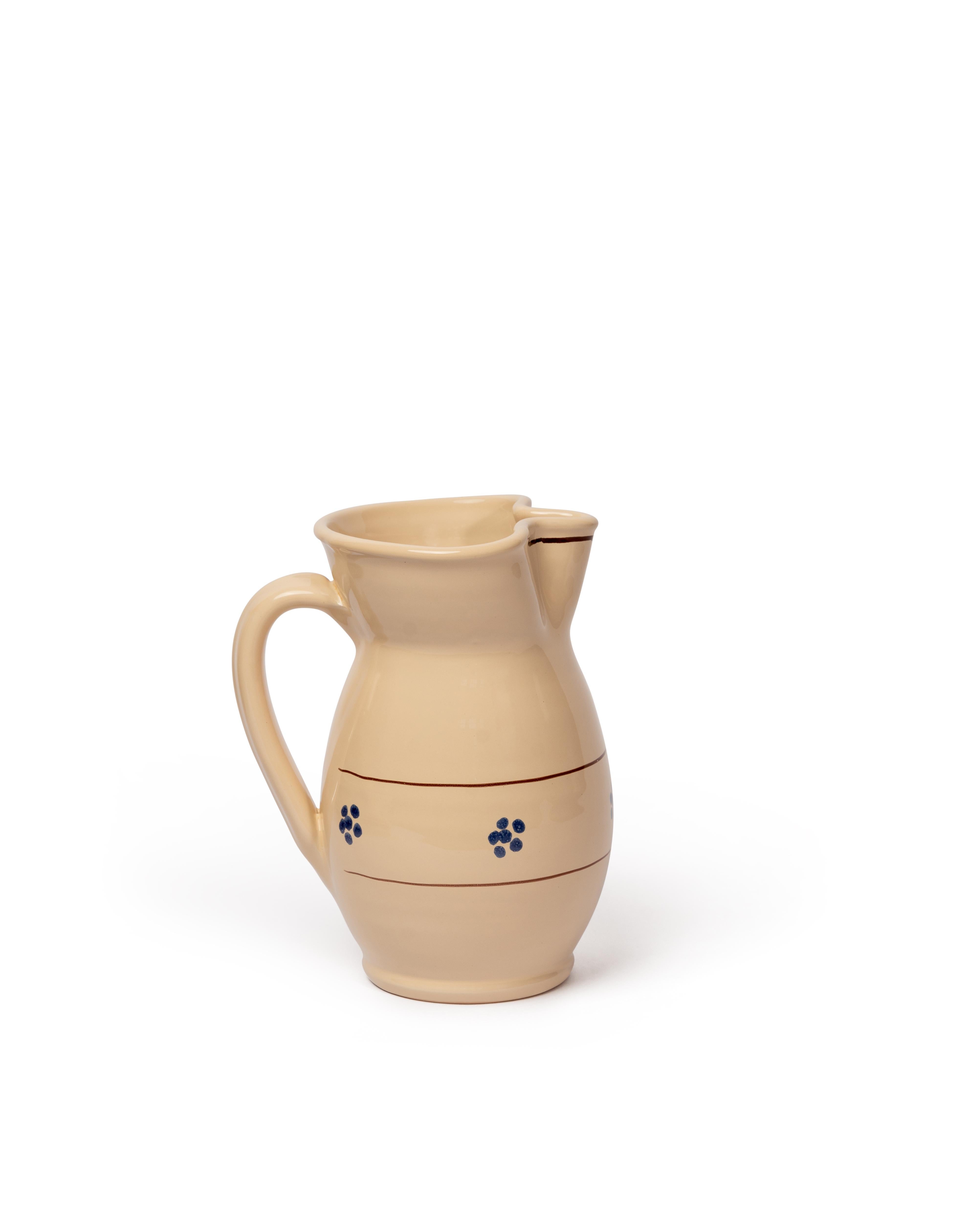 italien Pichet Fiore crème, céramique en vente