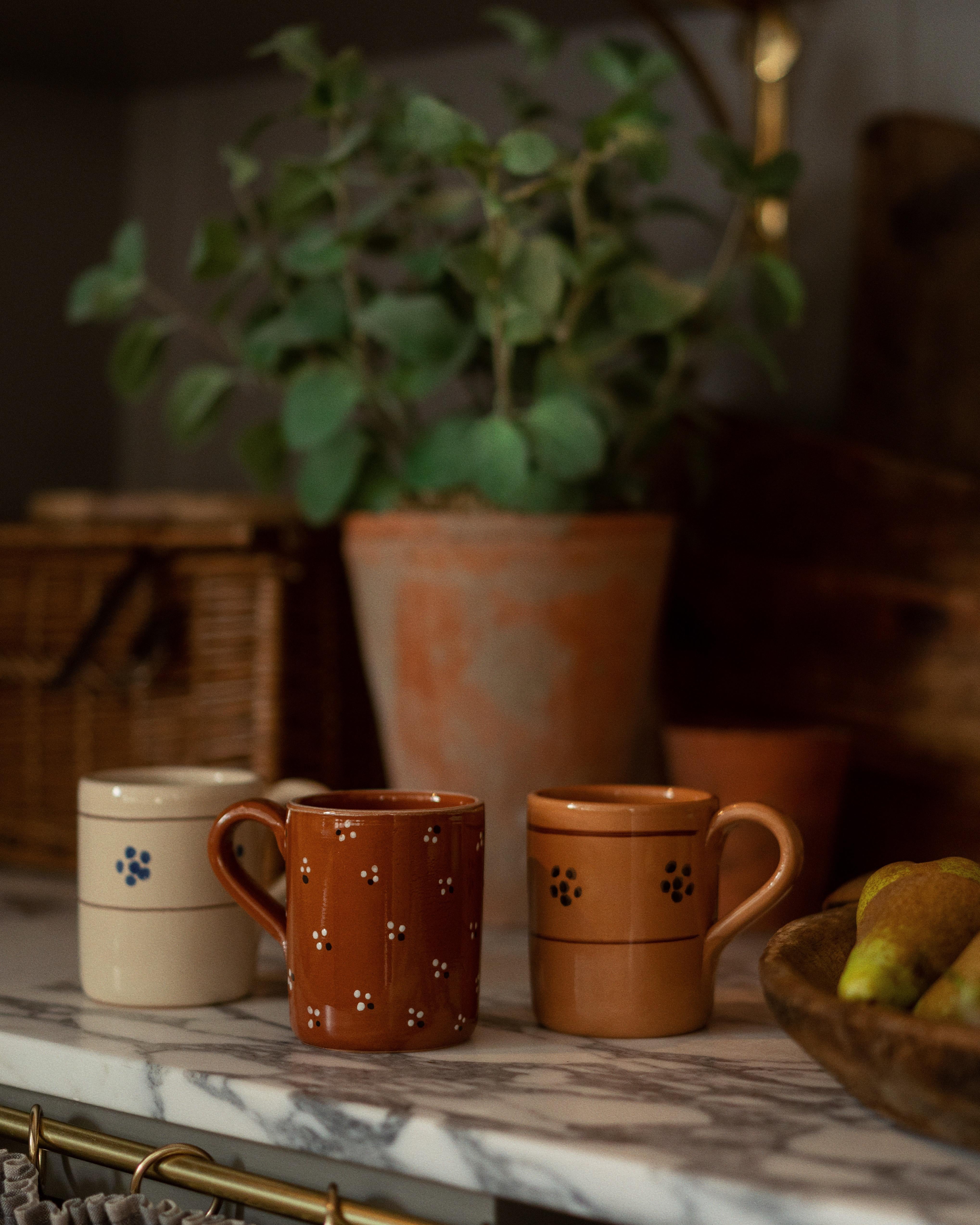 italien Tasse Fiore crème, céramique en vente