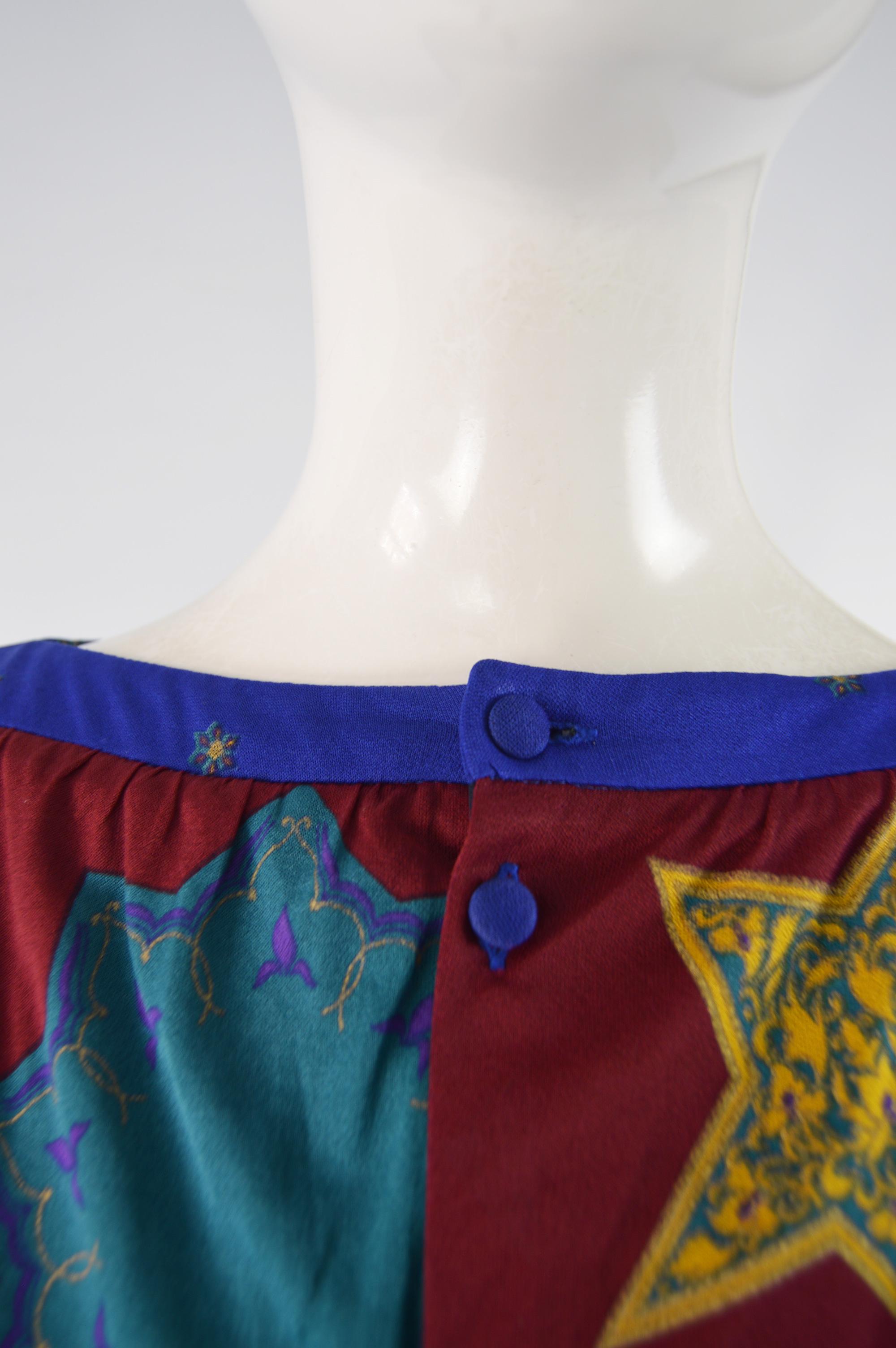 Women's Fiorella 1980s Vintage Star Print Peplum Jumpsuit