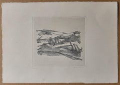 Landschaft - Original-Radierung von Fiorella Diamantini - 1970er Jahre