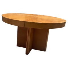 Fiorenza extendible round table in walnut by Tito Agnoli for Molteni, 70s