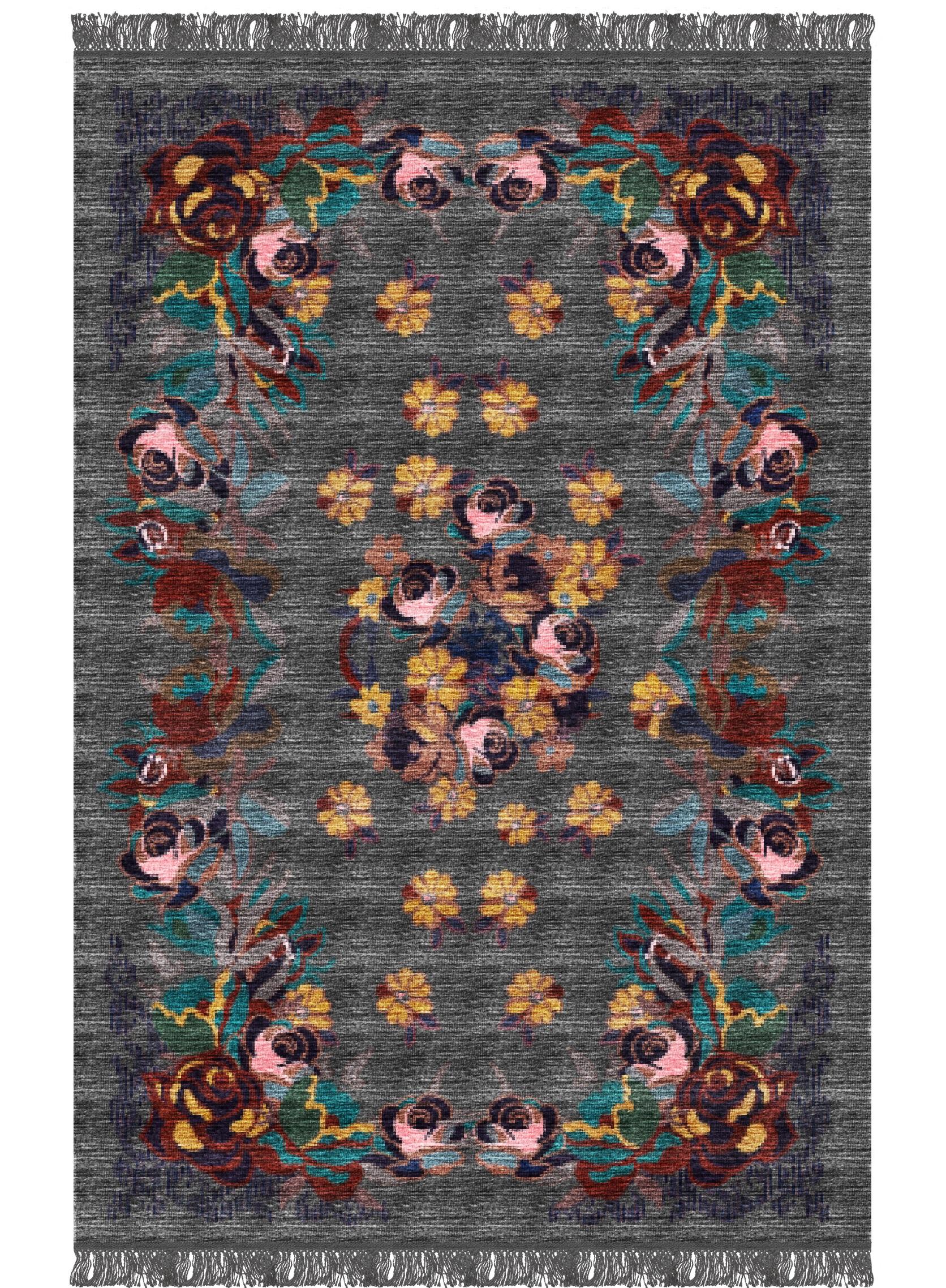 Fiori rug I by Giulio Brambilla
Dimensions: D 300 x W 200 x H 0.5 cm
Materials: NZ wool, melange yarn

A captivating composition inspired by Georgian art, this exquisite rug is a contemporary design by artist and architect Giulio Brambilla.