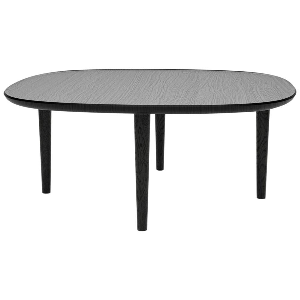 Fiori Coffee Table 85 in Black by Poiat For Sale
