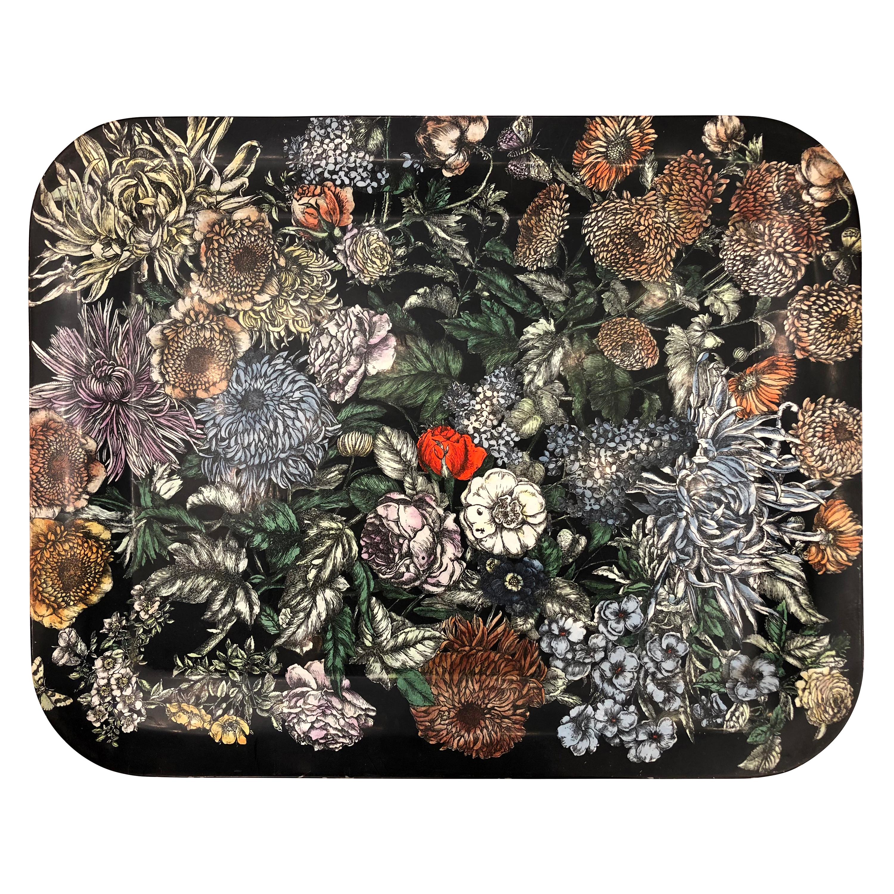 "Fiori" Tray by Piero Fornasetti, Italy, 1950s