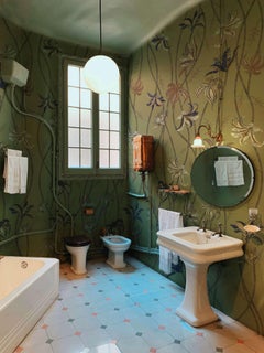 Fiori Verde Salvia Wallpaper, Racconti Collection