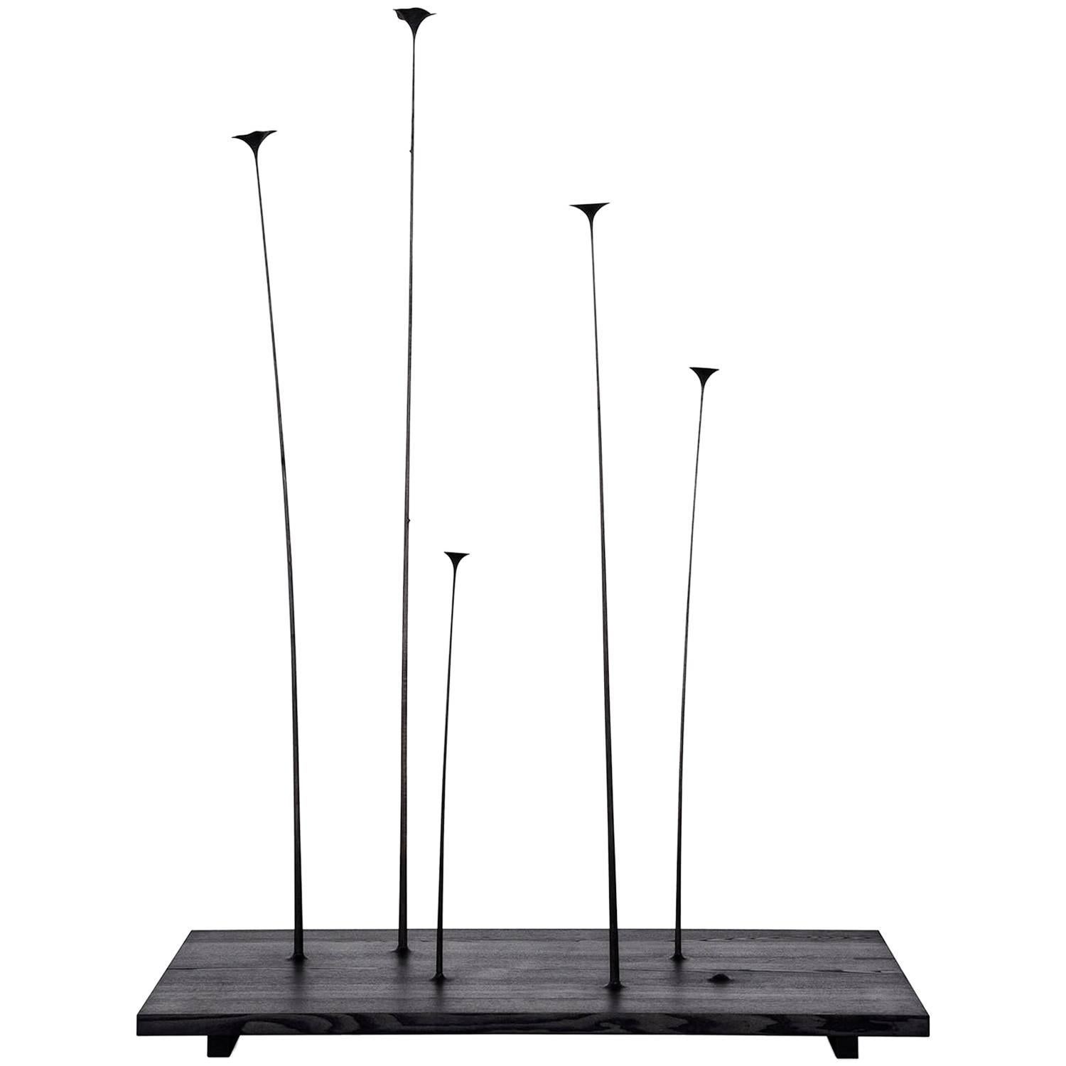 Fiori, Wooden Floor Sculpture by Antrei Hartikainen 
Large
 For Sale