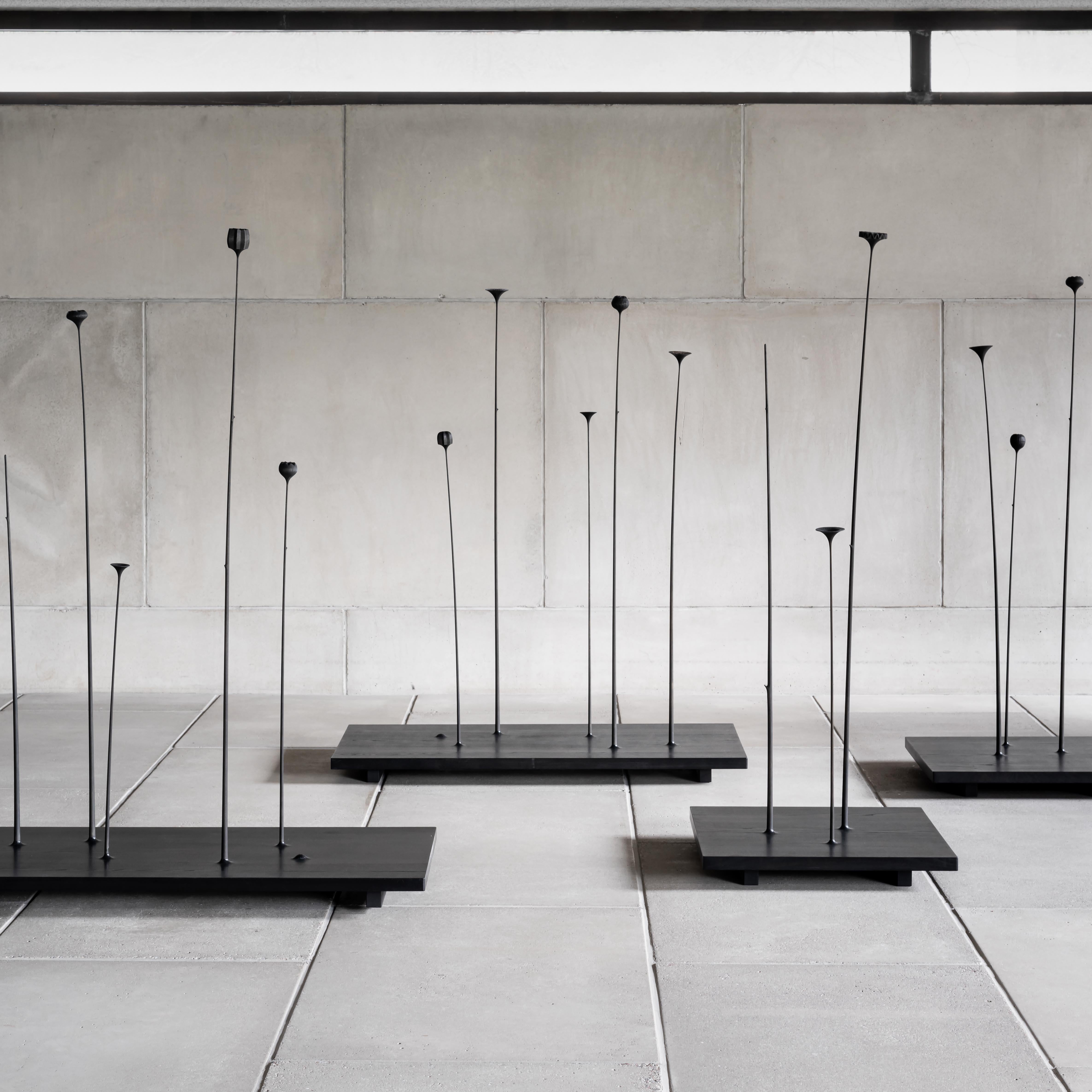 Contemporary Fiori, Wooden Floor Sculpture by Antrei Hartikainen 'Small' For Sale
