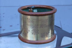 Planter Vase in Brass and Lego Italy 1970s Circular