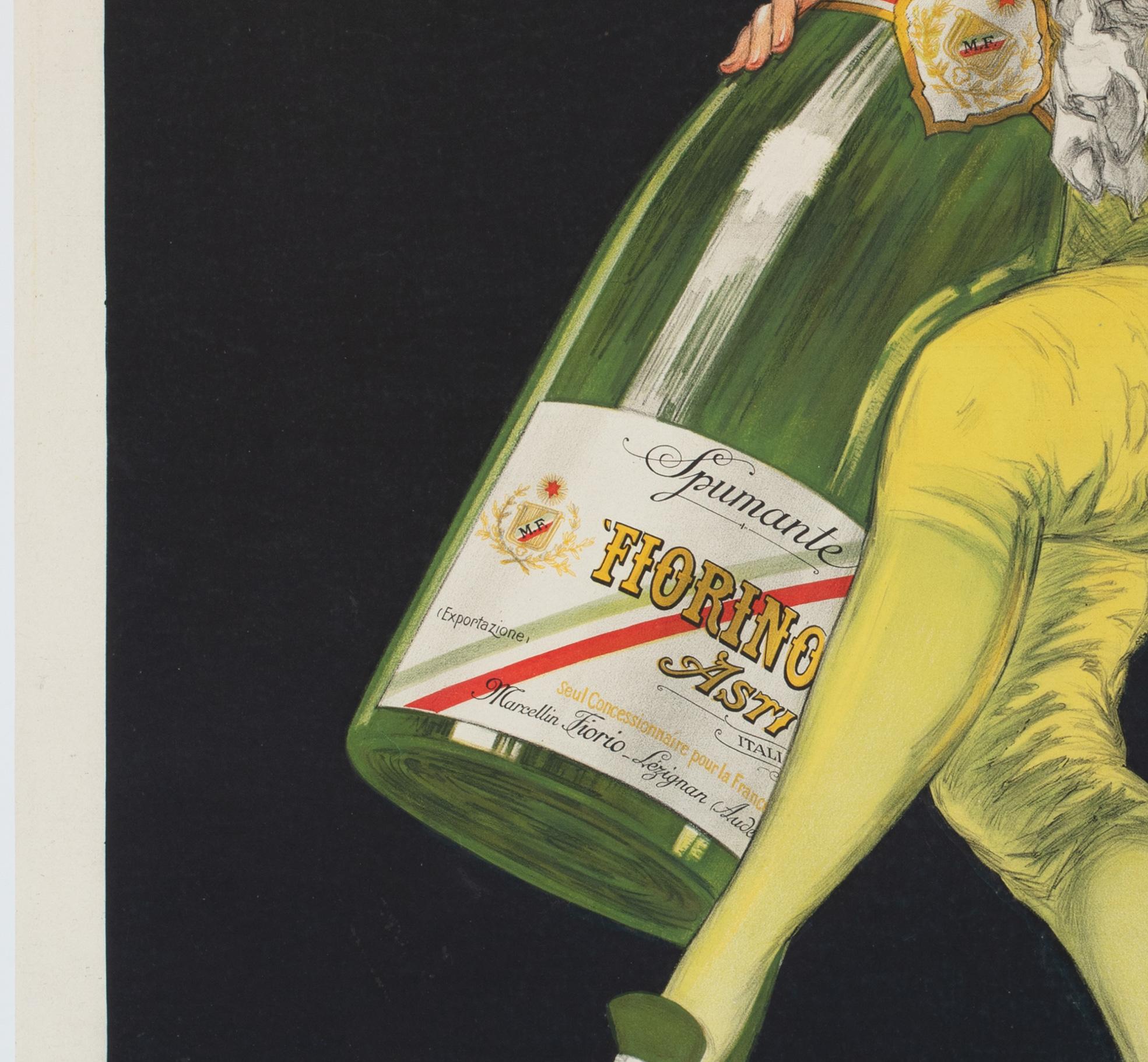 20ième siècle Affiche française FIORINO 1922 French ASTI SPUMANTE Beverage Alcohol, JEAN DYLEN en vente