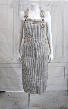 Fiorucci Denim Striped Overall Dress