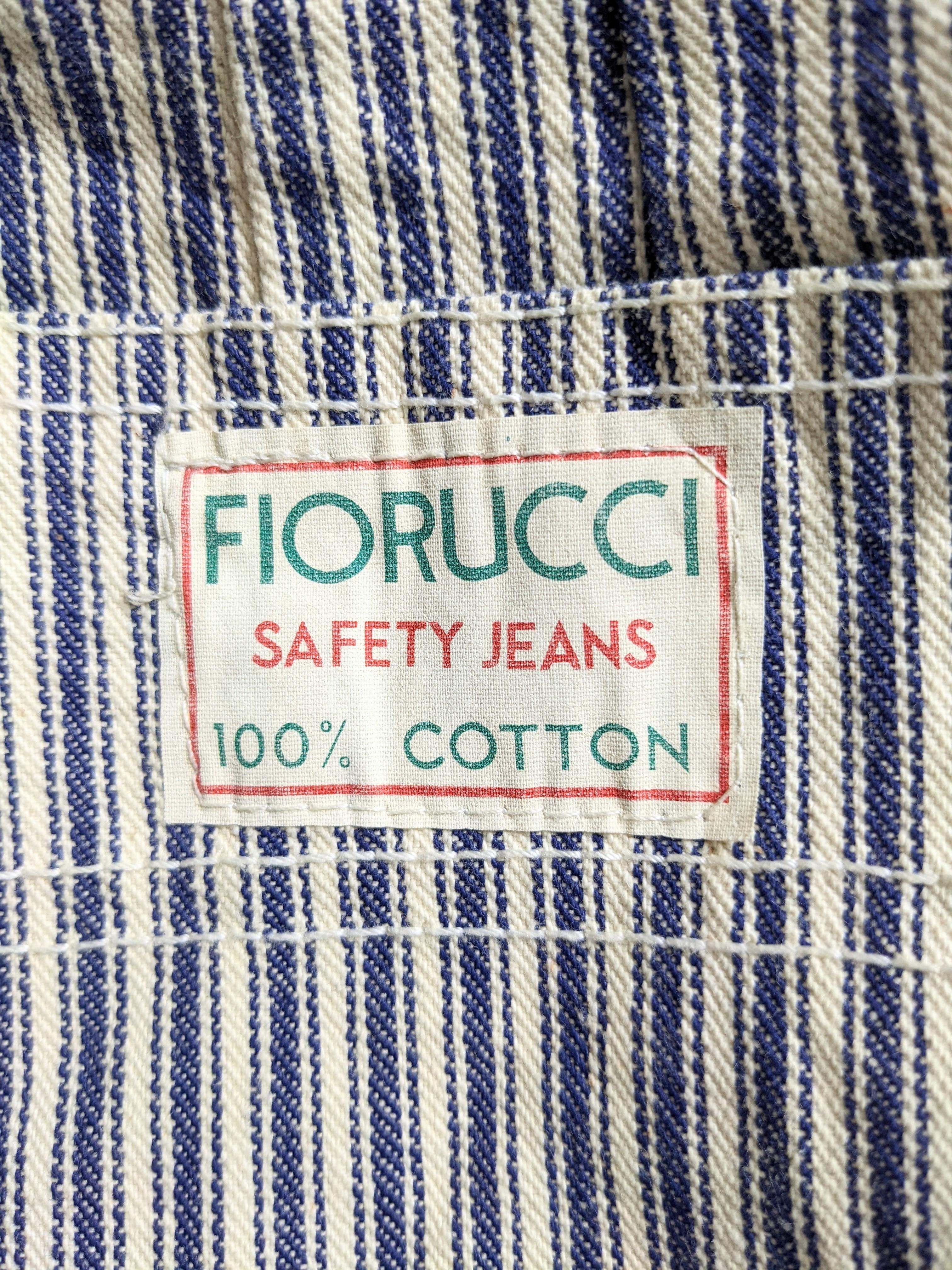 Fiorucci Denim Striped Overall Dress For Sale 1