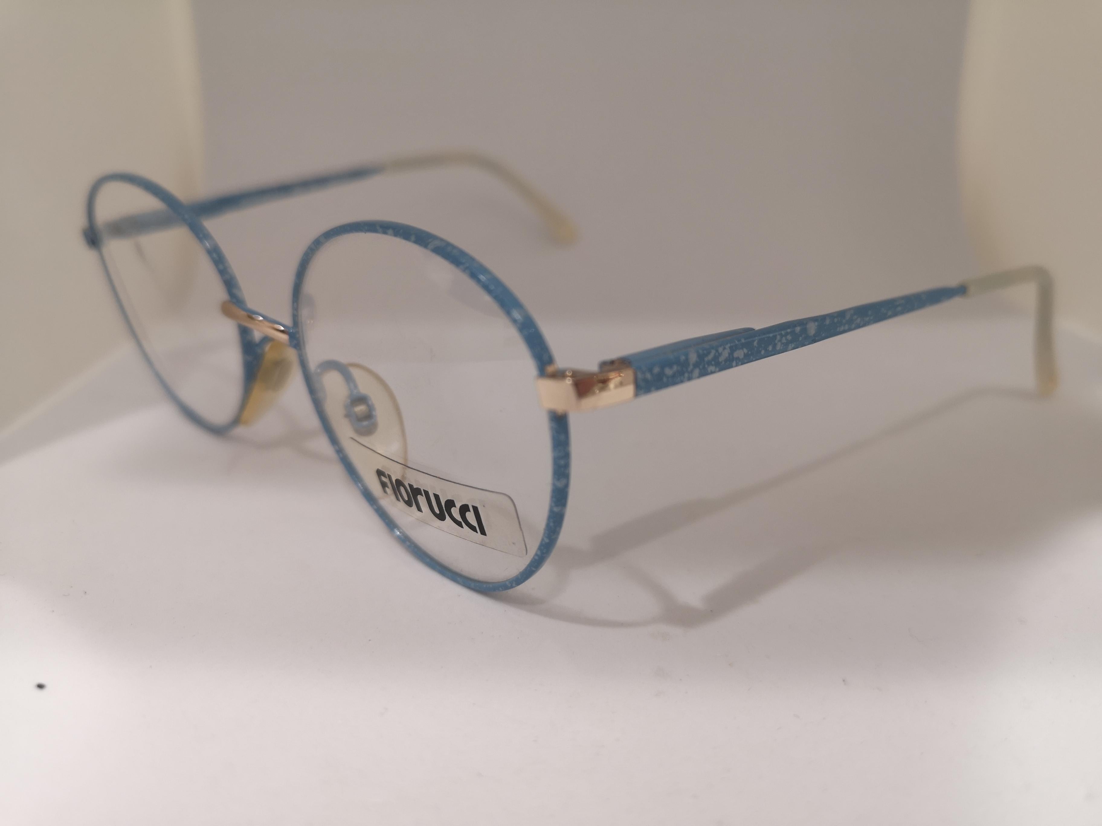 Women's or Men's Fiorucci light blue frames glasses NWOT For Sale