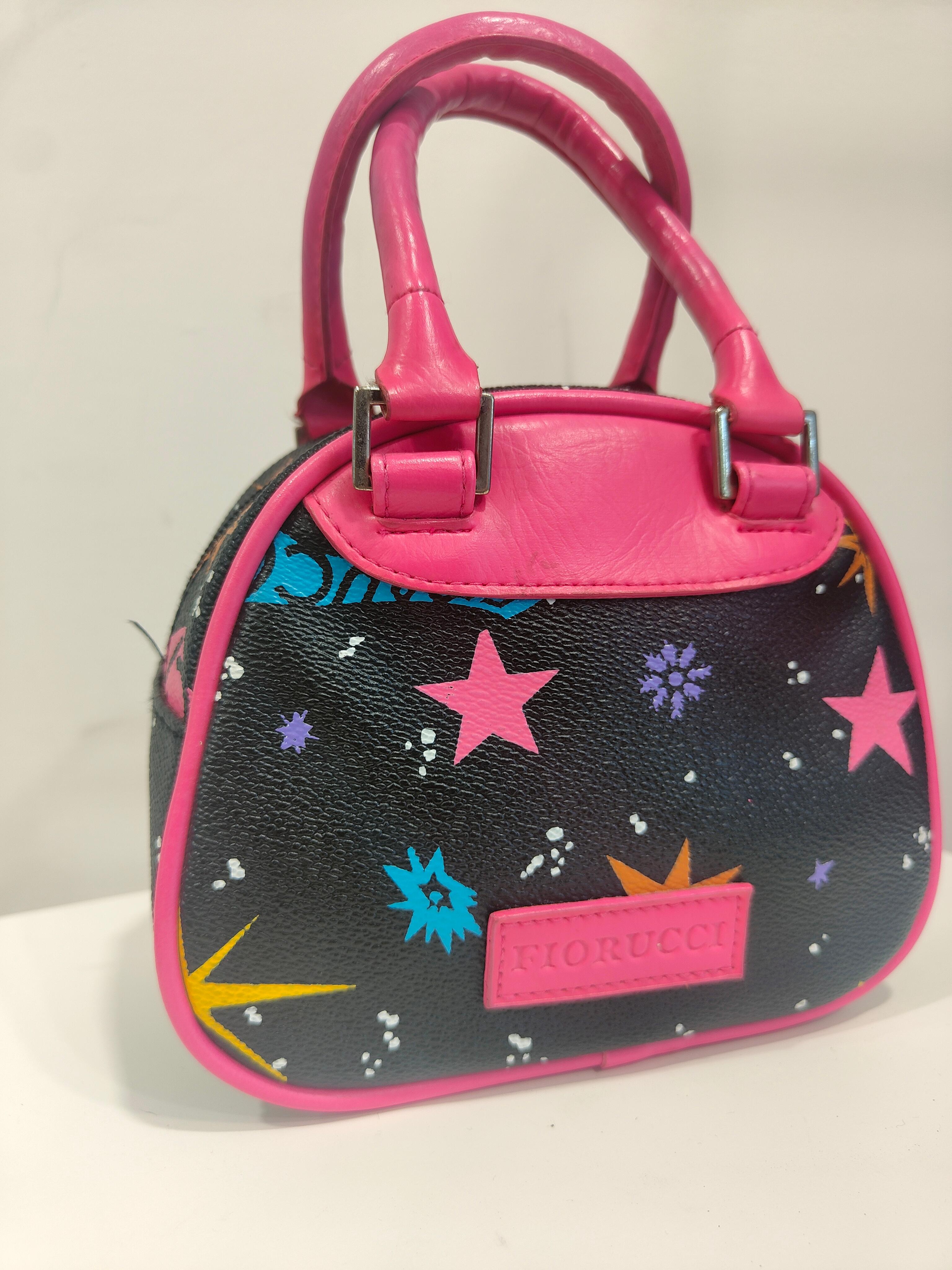 da uomo o donna Borsa a mano in pelle multicolore Fiorucci