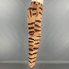 FIORUCCI Size 38 Brown Tan Stripe Casual Pants