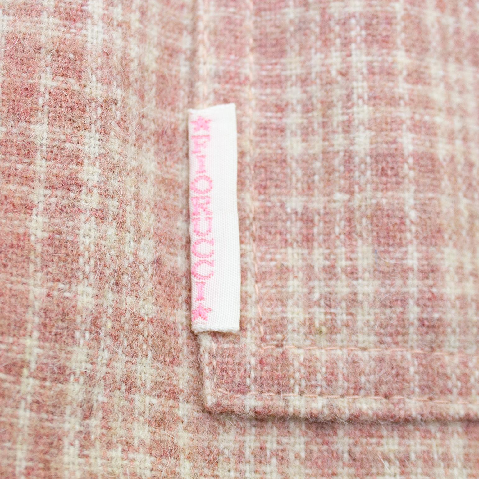 Fiorucci Vintage Pink Wool Shirtdress circa 1972 For Sale 2
