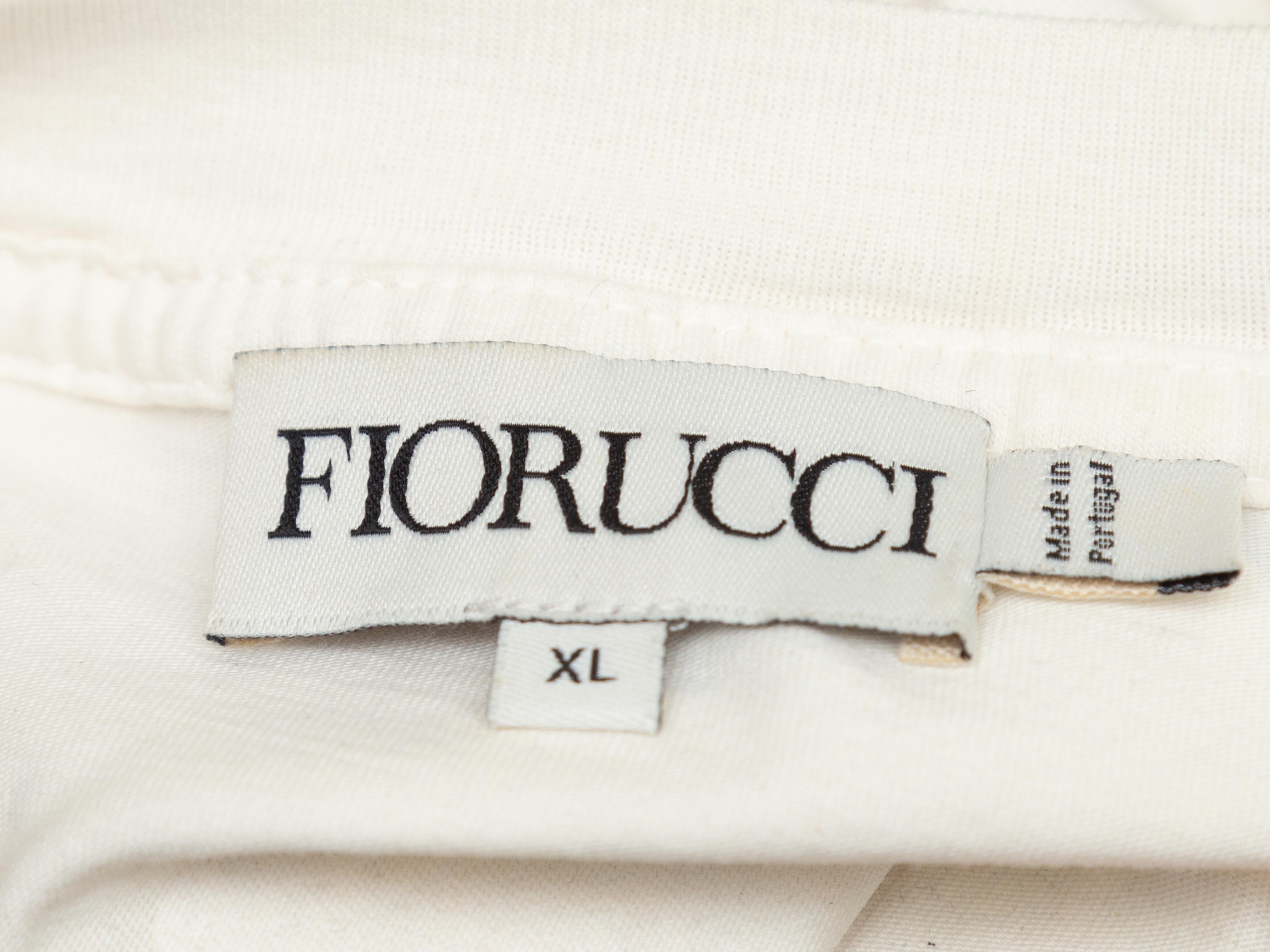 Fiorucci White & Multicolor Mushroom Print Graphic T-Shirt In Excellent Condition In New York, NY