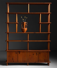 Fir Shelving Unit, France, circa 1960