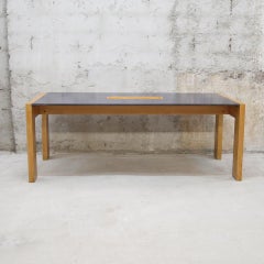 Table/bureau en sapin, circa 1980