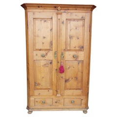 Fir Wardrobe, Cirmolo Wood Cabinet with Various Secrets Inside