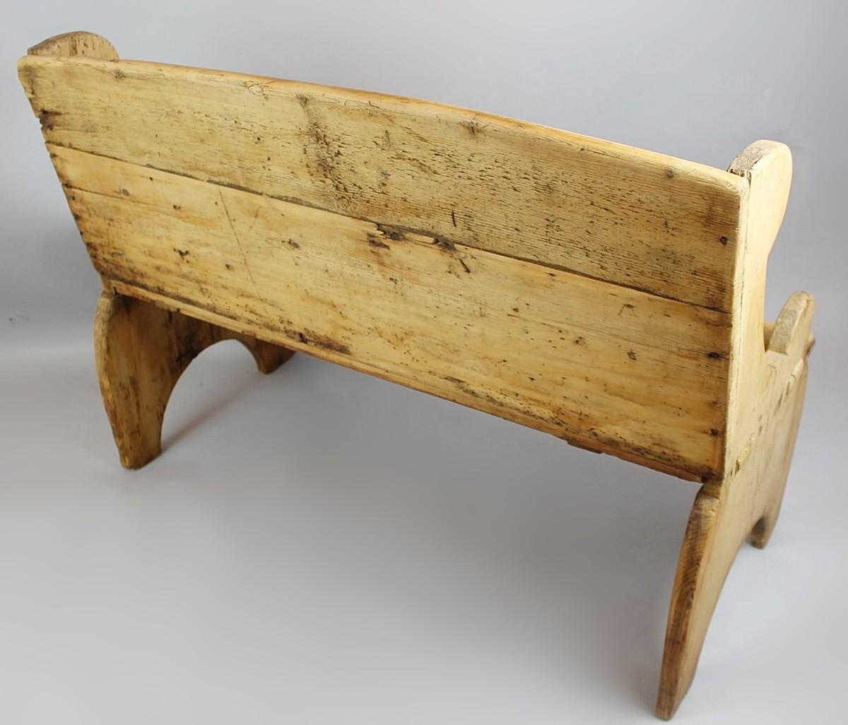 Mid-Century Modern Fir Wood Bench For Sale