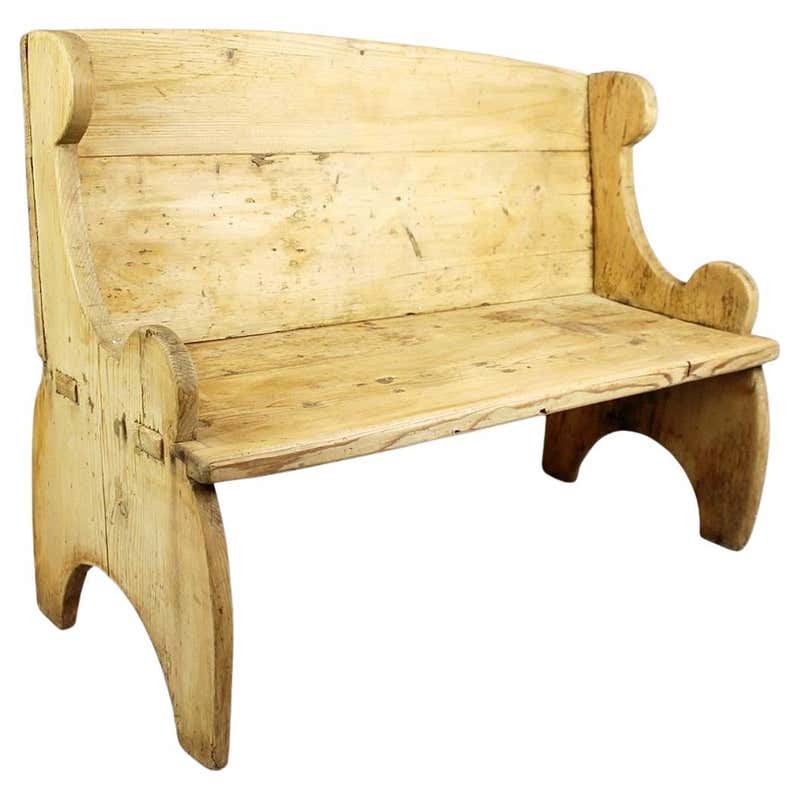 Upholstered Cherry Wood and Douglas Fir Bench by Gregory Beson For Sale ...