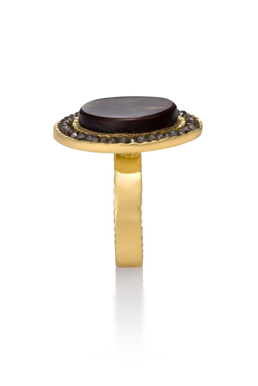 brown agate ring