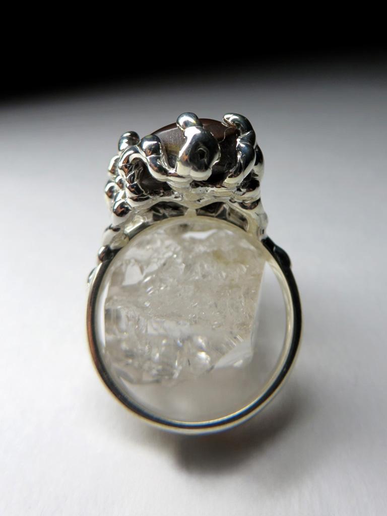 Fire Agate Silver Ring Natural Vintage ring Gemstone Unisex Jewelry For Sale 3