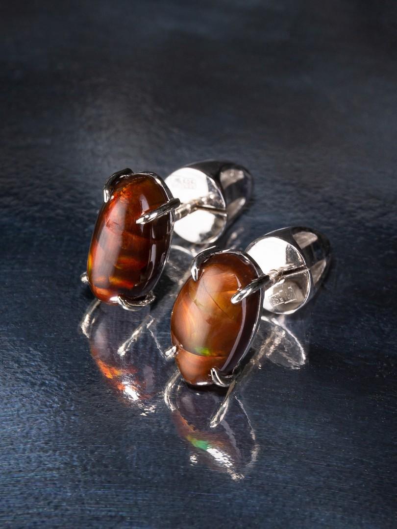 fire agate earrings