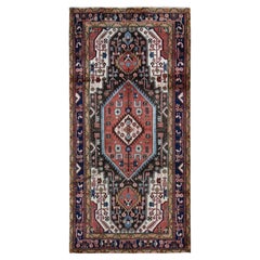 Fire Brick Red Vintage Persian Mosel Pure Wool Hand Knotted Wide and Long Rug