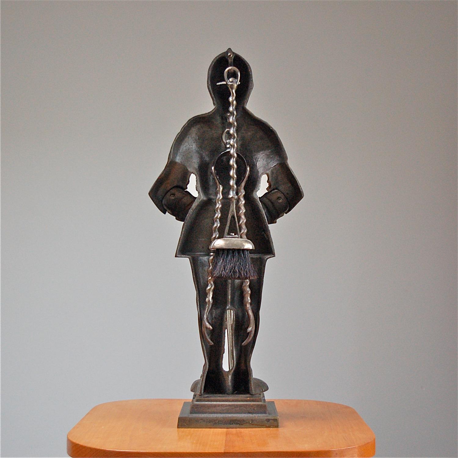 Dutch Fire Companion Stand in the Shape of a Medieval Knight, Late 20th Century