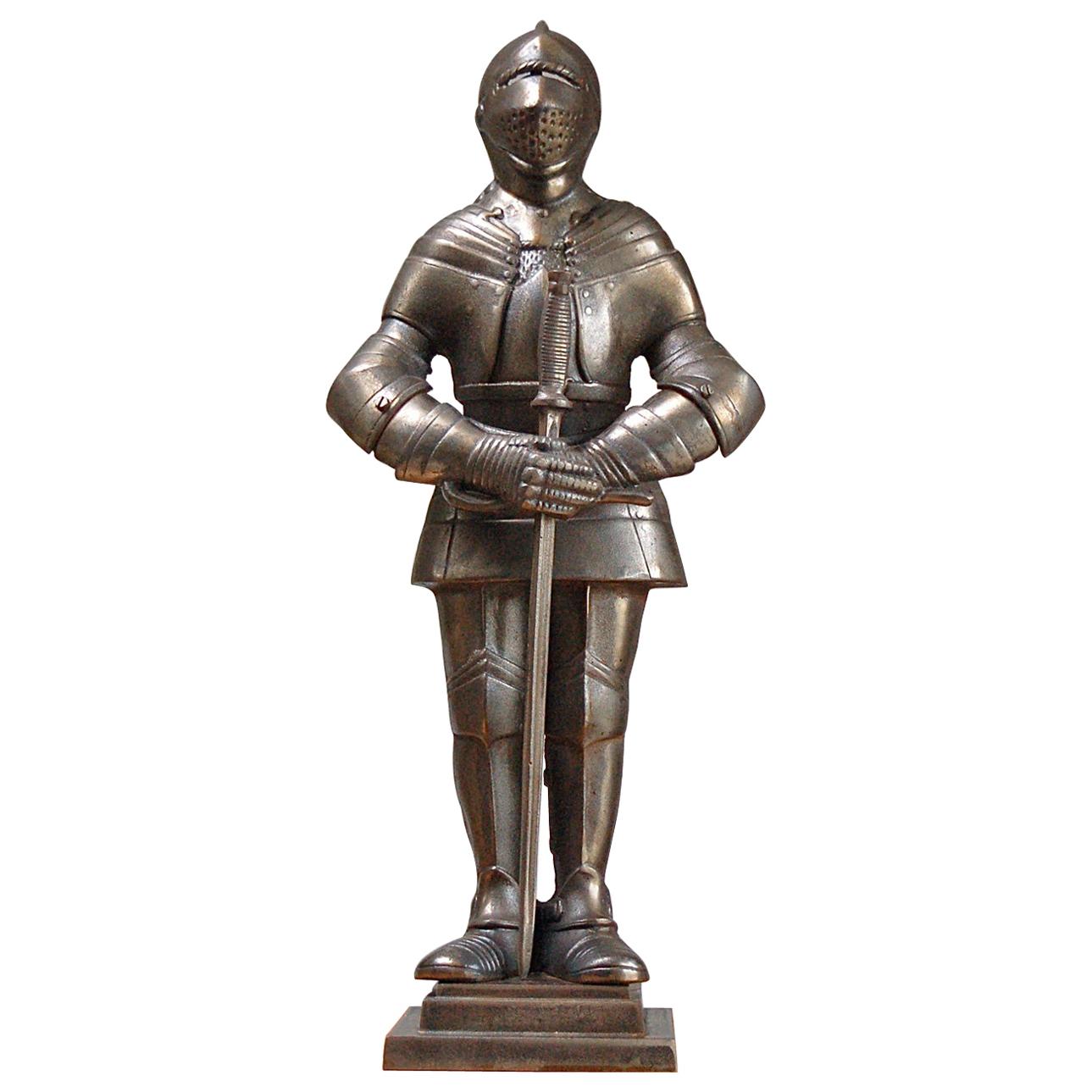 Fire Companion Stand in the Shape of a Medieval Knight, Late 20th Century
