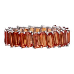 Fire Coral Eternity Ring