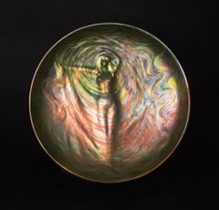Assiette de présentation Art Nouveau de Lucien Levy Dhurmer pour Massier