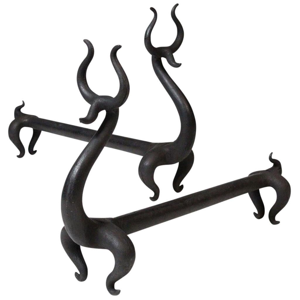 "Fire Deer" Andirons by Russel Wright