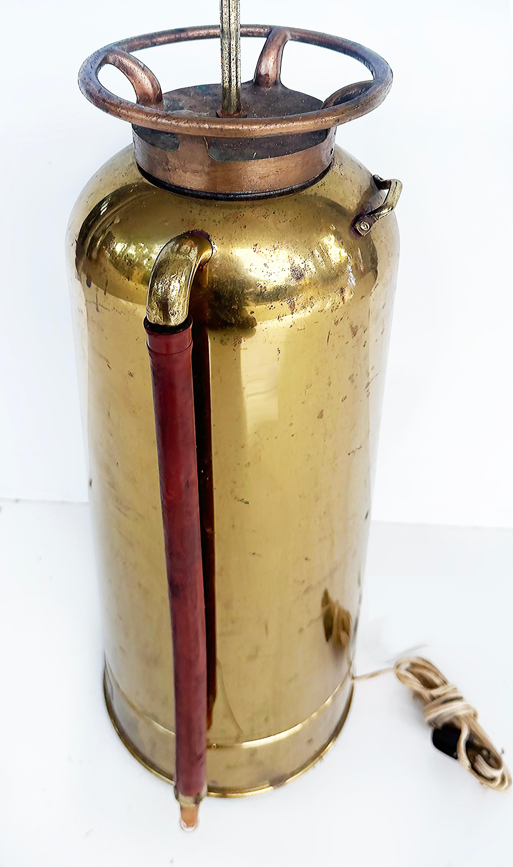 brass fire extinguisher lamp