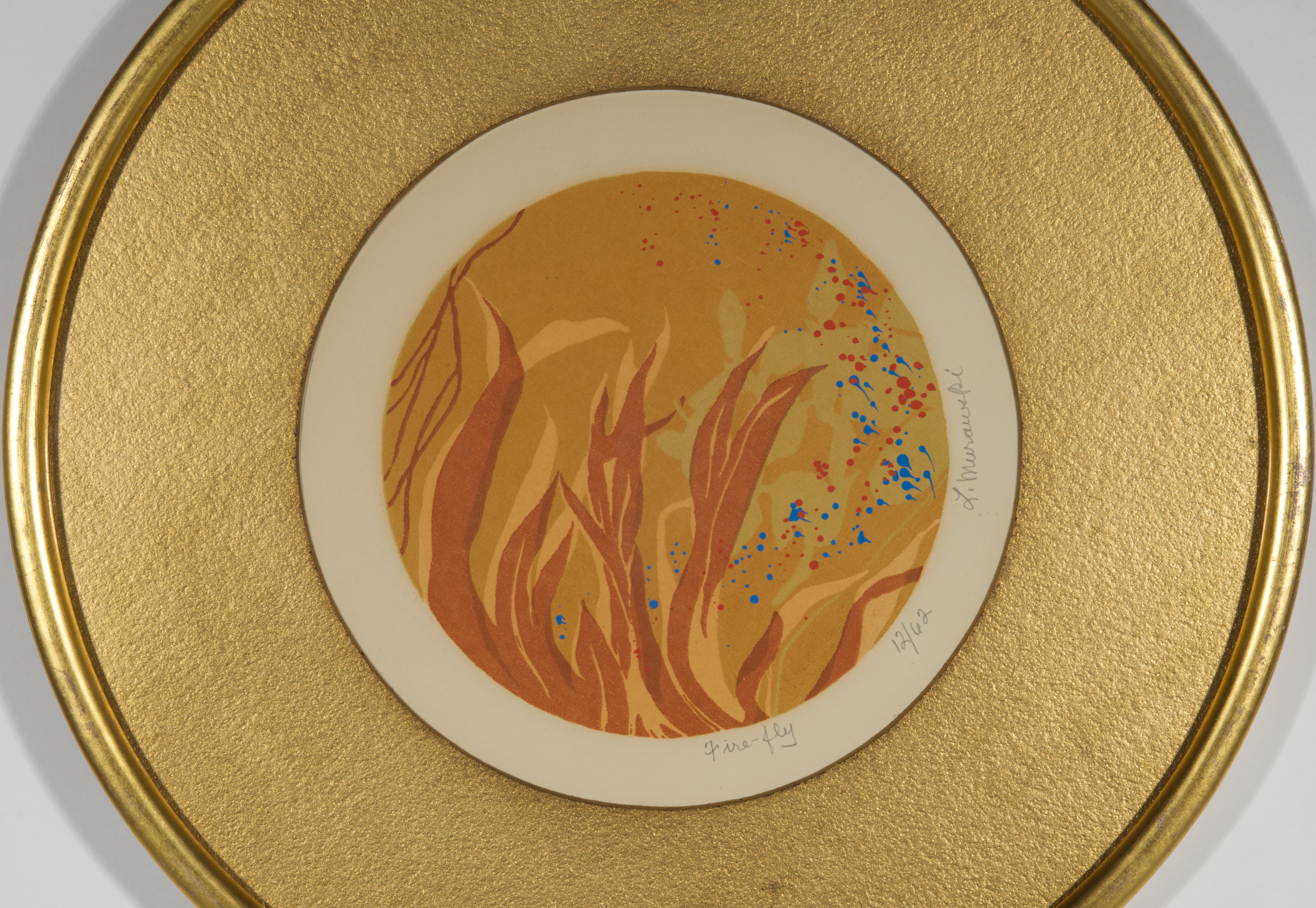 Mid-Century moderno Fire-fly di Loretta Murawski Serigrafia incorniciata 12/62, Mid Century Modern in vendita